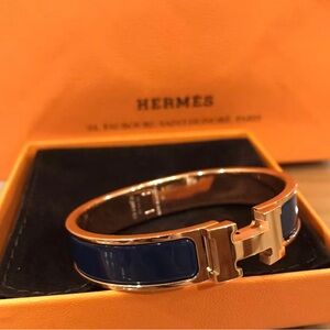 Hermes Navy and Gold Men's Bracelet